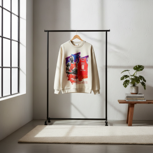 Vintage NBA All-Star Graphic Beige Hoodie