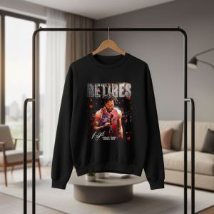 Basketball Legend Print Long Sleeve Graphic T-Shirt