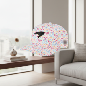 Red Bull Floral Print Adjustable Baseball Cap