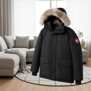 Men Winter Fur Hooded Warm Down Jacket