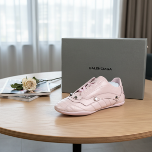 Balenciaga Pink Leather Fashion Sneakers Women