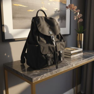 Tory Burch Women Nylon Leather Backpack Bag