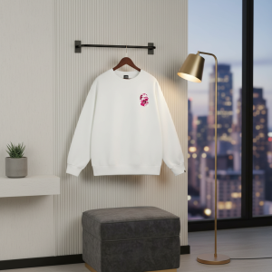Stussy White Graphic Crewneck Sweatshirt