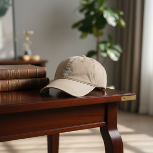 Barbour Light Khaki Casual Cotton Baseball Cap