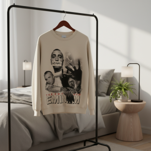 Vintage Graphic Print Beige Streetwear Sweatshirt