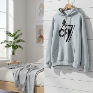 HoodiesCR7 Gray Pullover Sports Sweatshirt