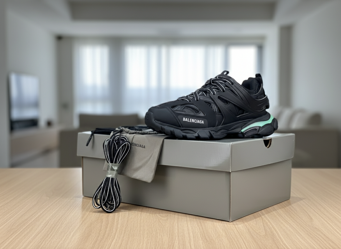 Balenciaga Track Black Green Sneakers Shoes