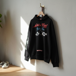 Chrome Hearts Black Race Team Flame Hoodie