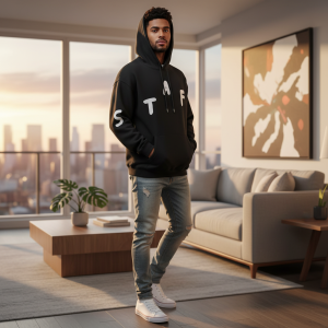 Astro World Graphic Black Hoodie Streetwear 2019 Pullover