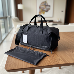 Lululemon Black Nylon Travel Gym Duffel Bag