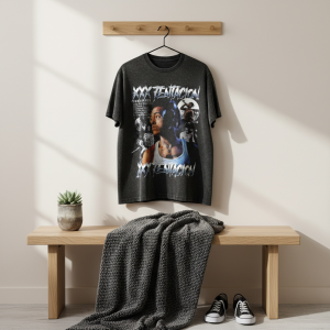 Vintage Graphic XXXTentacion Streetwear Black T-Shirt