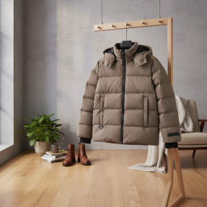 Canada Goose Hooded Brown Down Winter Jacket