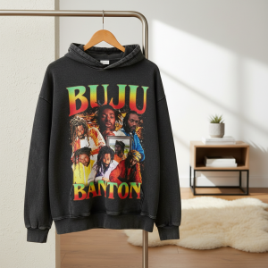 Vintage BUJU BANTON Graphic Print Hoodie Pullover