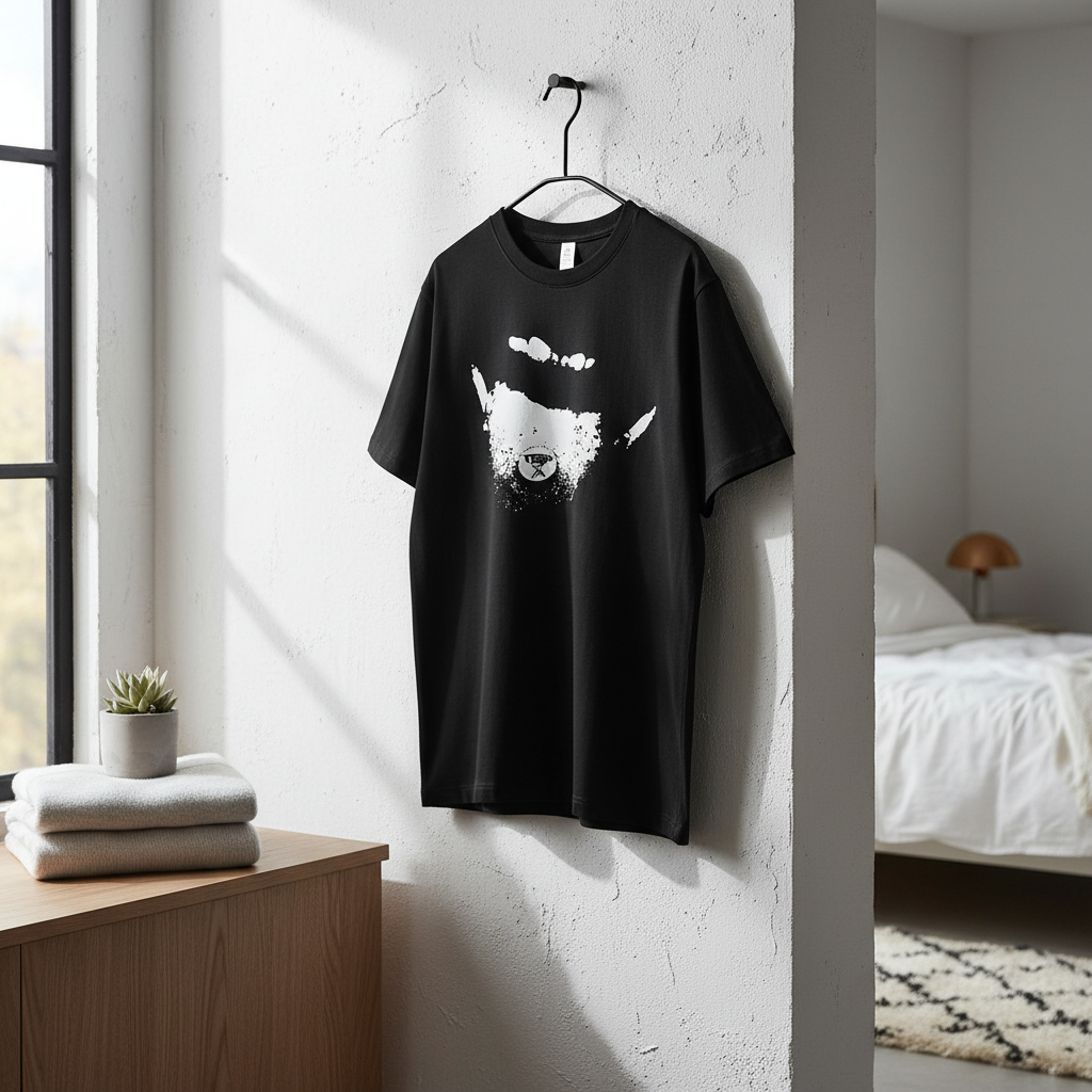 Other Black Abstract Lips Cotton Street T-Shirt