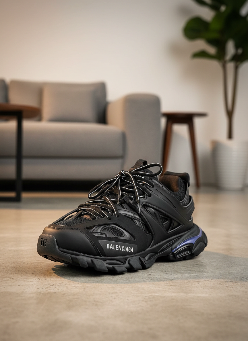 Balenciaga Track Black Mesh Running Shoes