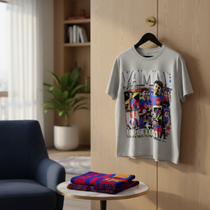 Barcelona Graphic Print Yamal Sports Fan T-Shirt