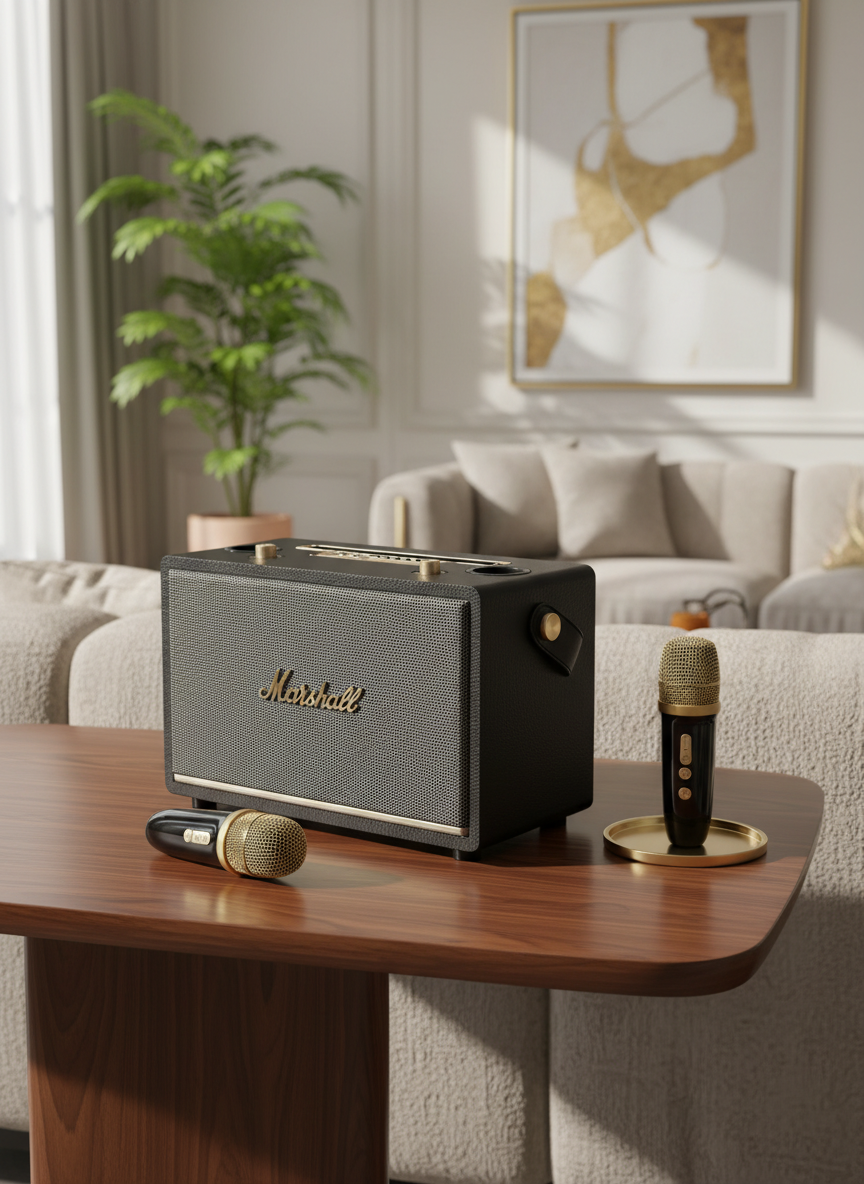 Marshall Bluetooth Speaker Wireless Microphone Set