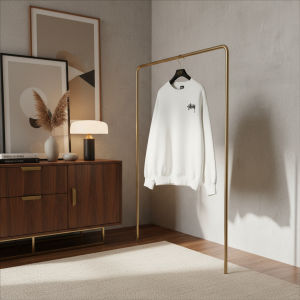 Stussy White Graphic Crewneck Sweatshirt