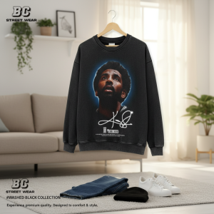 BC Street Wear Washed Black Graphic Sweatshirt