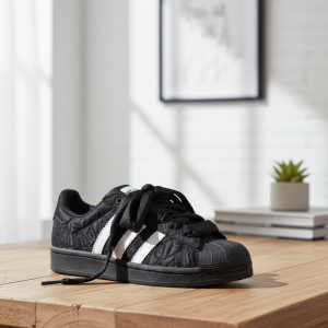 Adidas Black Quilted Sneakers Women Casual Shoes 35-40