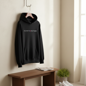 Tommy Hilfiger Logo Black Casual Hoodie