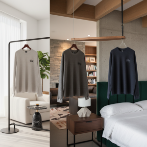 Stussy Long Sleeve Waffle Texture T-Shirt Men Fashion