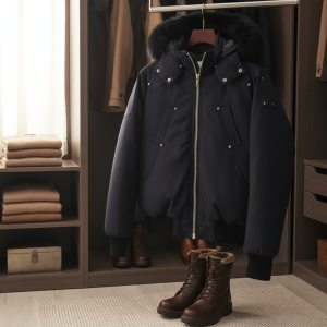 Men’s Winter Fur Hooded Warm Down Jacket