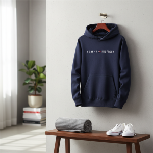 Tommy Hilfiger Navy Logo Pullover Hoodie