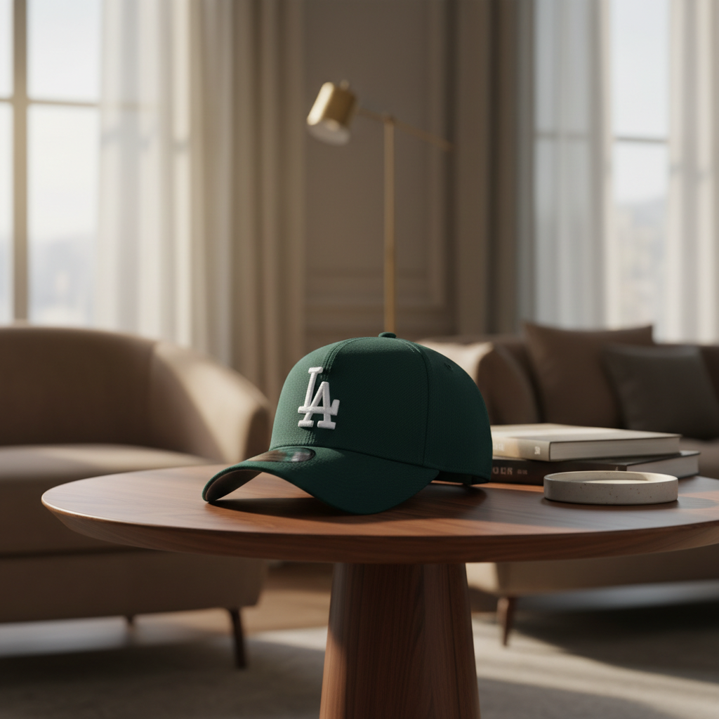 MLB Adjustable Baseball Cap Green Unisex Sports Hat
