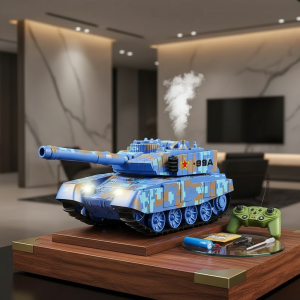 RC Battle Tank 99A Mist Spray Blue Camo Water Bullet Toy