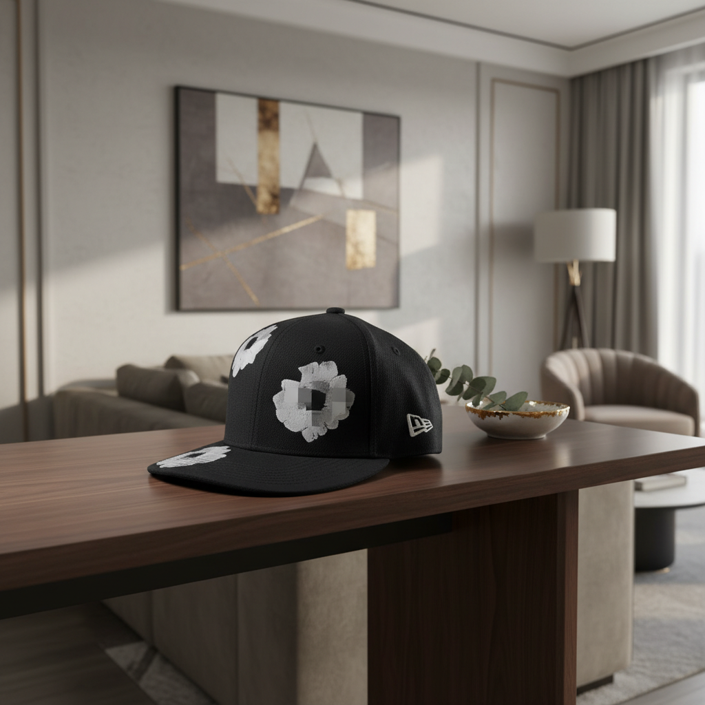 DenimTears Black Baseball Cap Stylish Streetwear Hat