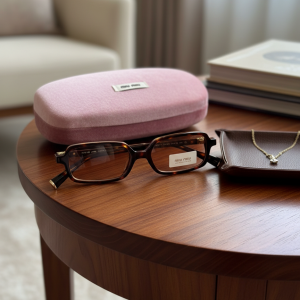 Miu Miu Rectangular Tortoise Shell Sunglasses Women Fashion