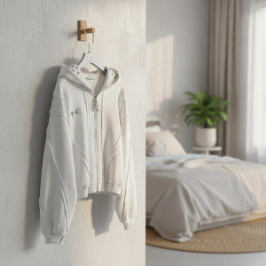 THUG CLUB White Star Moon Studded Zip Hoodie