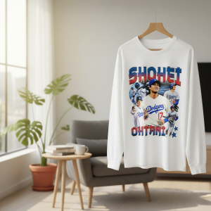 Baseball Graphic Print Long Sleeve T-Shirt for Fans