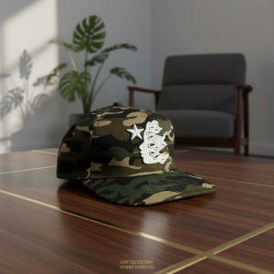 Hellstar Camo Flame Embroidered Streetwear Snapback Hat