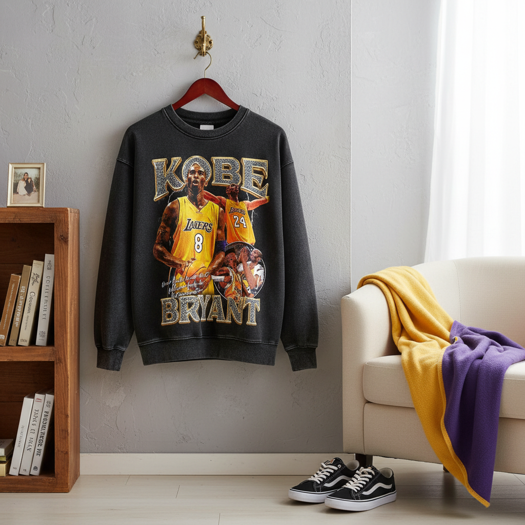 Vintage Lakers Basketball Graphic Black Hoodie