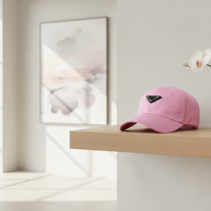 Prada Pink Cotton Adjustable Baseball Cap