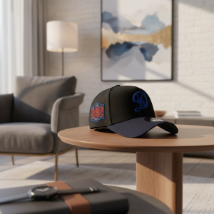 Black Blue MLB Adjustable Baseball Cap