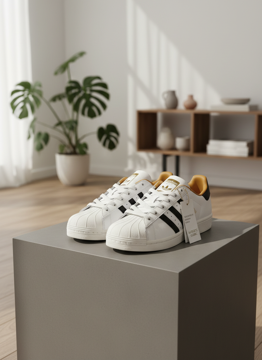 Adidas Superstar White Black Casual Sneakers