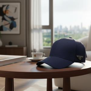 Prada Navy Blue Adjustable Baseball Cap Men