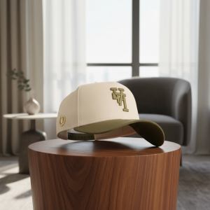 Beige Green Baseball Cap Adjustable Snapback Hat