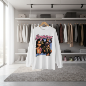 Vintage Style Graphic Print Flawless White Long Sleeve T-Shirt