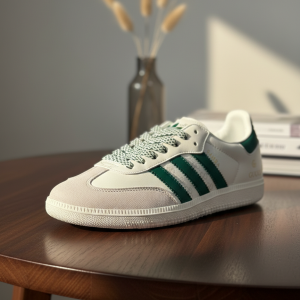 Adidas Samba White Green Casual Sneakers