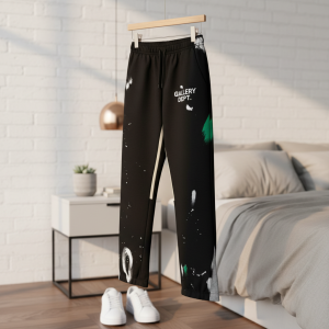 Gallery Dept Black Hand-Painted Splatter Sweatpants Unisex