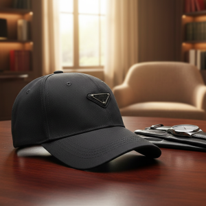 Prada Black Adjustable Baseball Cap