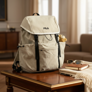FILA Casual Lightweight Travel Backpack Beige Bag