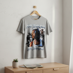 XXXTentacion Graphic Print Gray Cotton T-Shirt