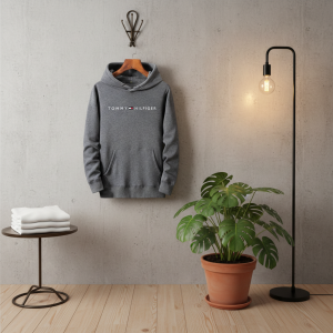 Tommy Hilfiger Men’s Classic Gray Fleece Hoodie