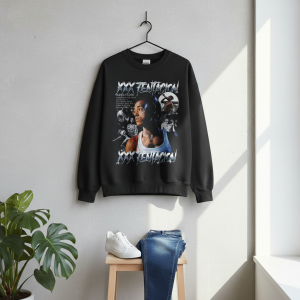 Vintage Graphic Streetwear Black Hoodie Pullover