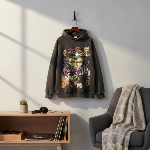 Vintage Graphic Streetwear Hoodie for Men Women Casual Pullover